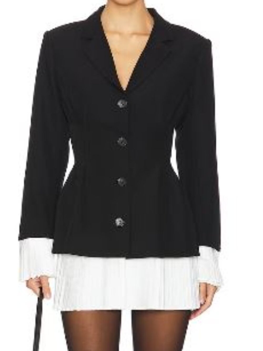 NWT Line & Dot Kinny Blazer – Pleated – Black White - Medium